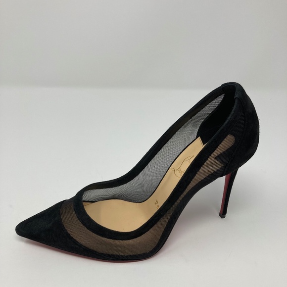 Christian Louboutin Black and Red Heels - Picture 3 of 7